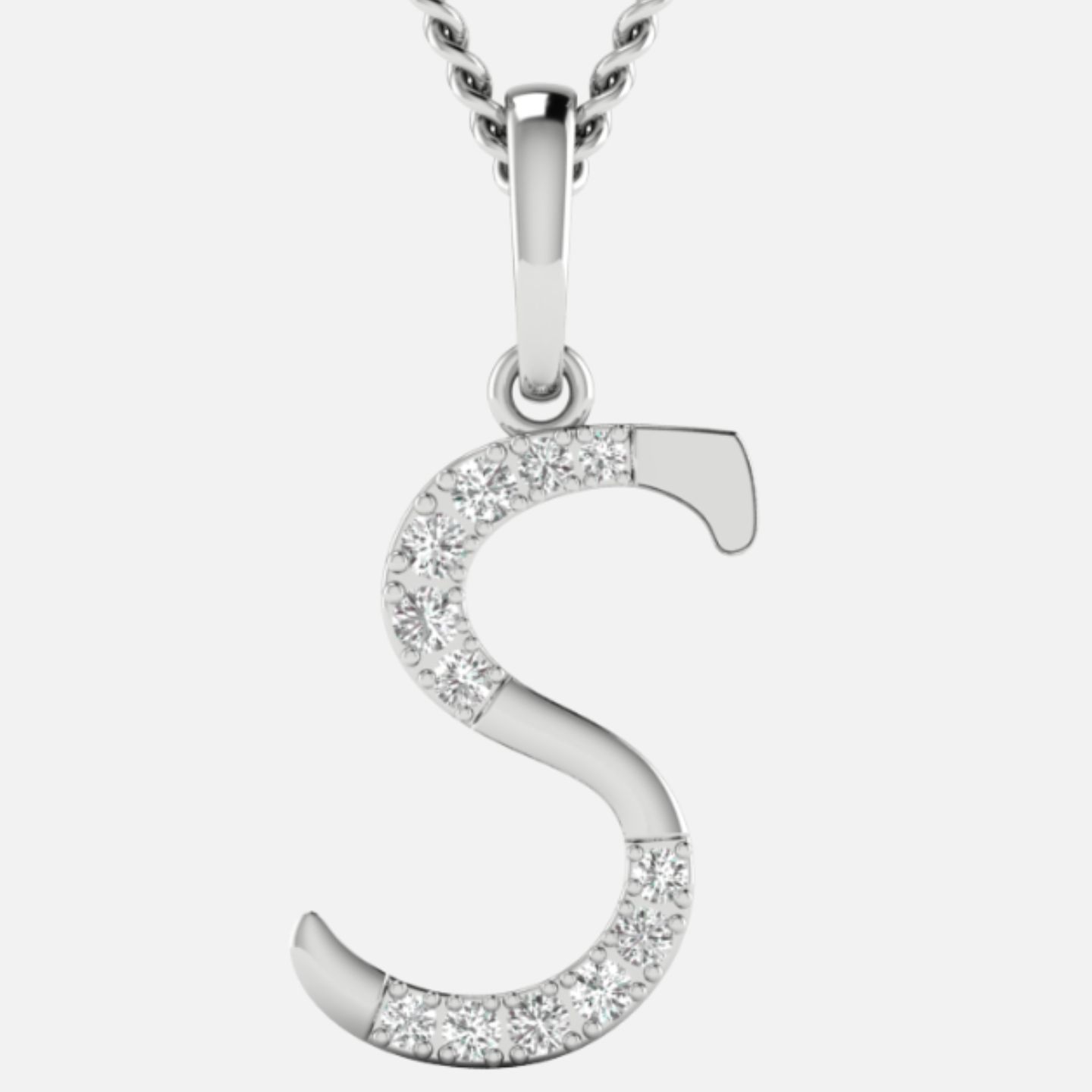 Diamond Initial Necklaces